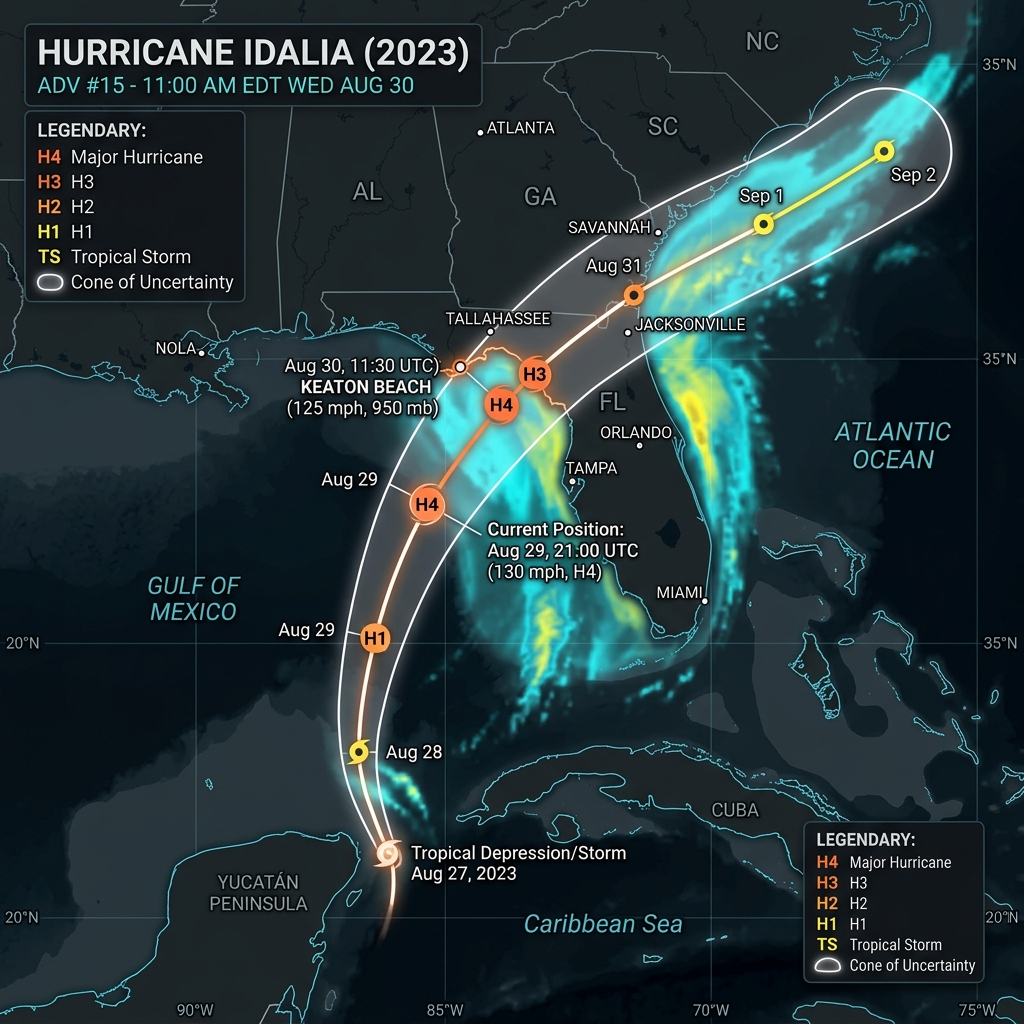 Hurricane Idalia NWS Forecast Track