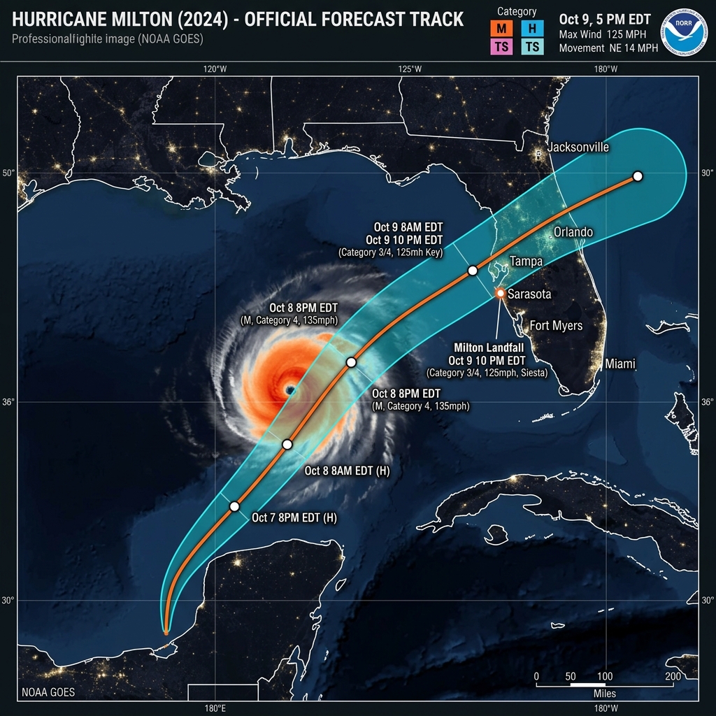 Hurricane Milton NWS Forecast Track